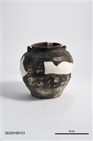 藏品(醬釉雙繫耳平底罐)的圖片